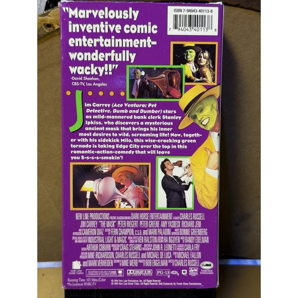 The Mask VHS - Jim Carrey - From Zero‎ to Hero